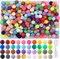 Silicone Beads 40 Colors 15mm Round Silicone Beads Bulk, Focal Beads Loose Rubber Beads for Jewelry Bracelet Necklace Keychain DIY Craft Making Decoration(160Pcs)